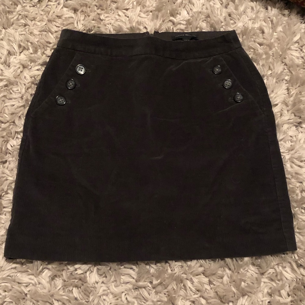 Banana republic grey corduroy skirt